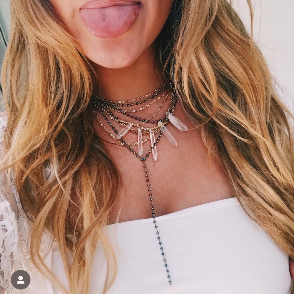 Raw and Rebellious crystal necklace